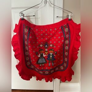 Vintage Kolf Austria Red Boy Girl Half Apron 100% Cotton 3006/1